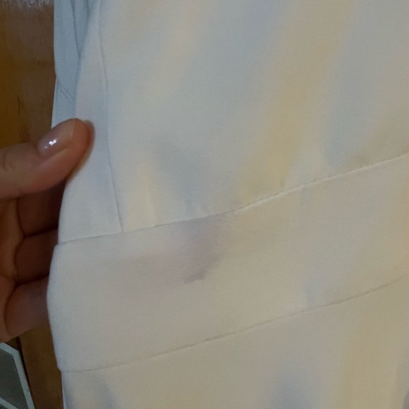 Halston Heritage white a-line halter dress, beaded dress, size 10, vintage feel - Picture 16 of 16